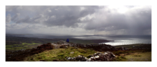 Rain over the Irish Sea from Holyhead Mountain